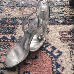 Cinderella shoes, lucite size 5